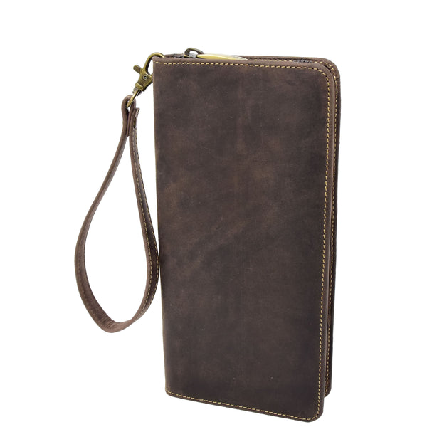 house of leather Vintage Leather Travel Documents Wallet Marlo Brown