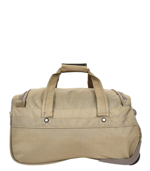 House Of Leather Wheeled Holdall Duffle Mid Size Bag HOL214 Beige