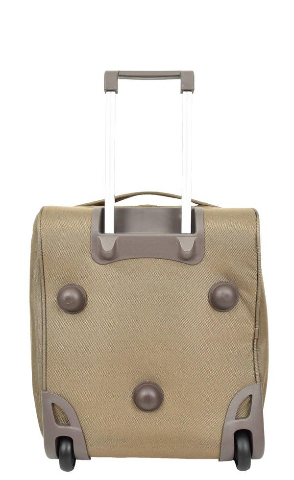 House Of Leather Wheeled Holdall Duffle Mid Size Bag HOL214 Beige