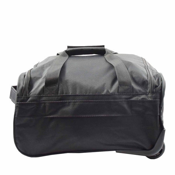 House Of Leather Wheeled Holdall Duffle Mid Size Bag HOL214 Black