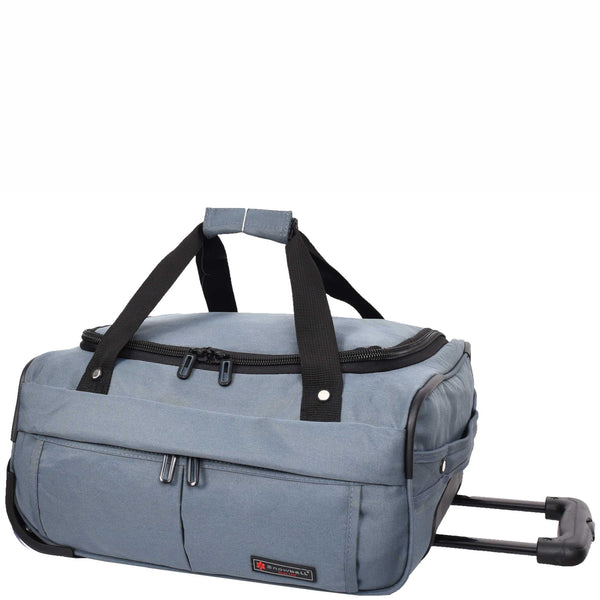 House Of Leather Wheeled Holdall Duffle Mid Size Bag HOL214 Grey