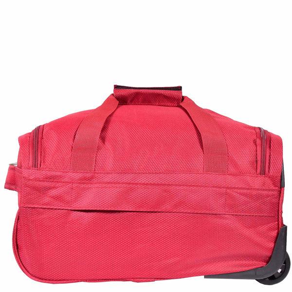 House Of Leather Wheeled Holdall Duffle Mid Size Bag HOL214 Red