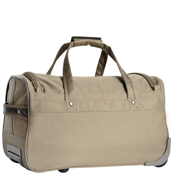 House Of Leather Wheeled Holdall Travel Bag Large Size 82cm Pelle Beige