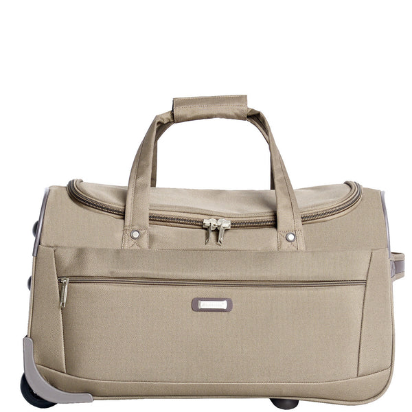 House Of Leather Wheeled Holdall Travel Bag Large Size 82cm Pelle Beige