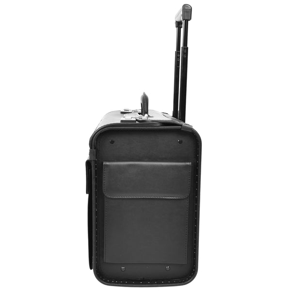 House Of Leather Wheeled Pilot Case Carry On Cabin Bag Laptop Sleeve Black Titan