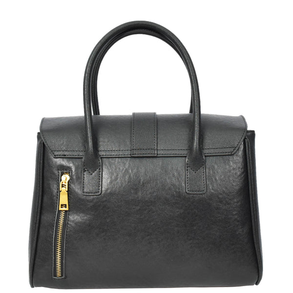 House Of Leather Women's Real Leather Shoulder Bag Large Size Classic Style Tacoma Black