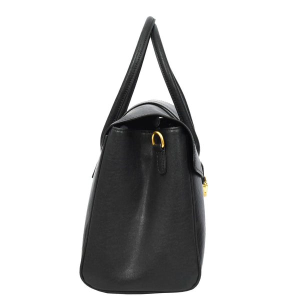 House Of Leather Women's Real Leather Shoulder Bag Large Size Classic Style Tacoma Black