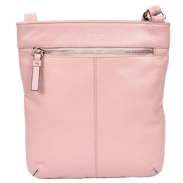 House Of Leather Womens Cross Body Sling Bag Leather Messenger HOL5 Woodrose