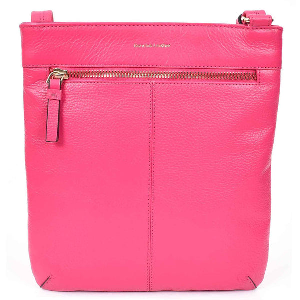 House Of Leather Womens Cross Body Sling Bag Leather Messenger HOL5 Pink