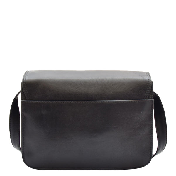 House Of Leather Womens Crossbody Bag Real Leather Messenger Organizer Handbag Alexandria Black