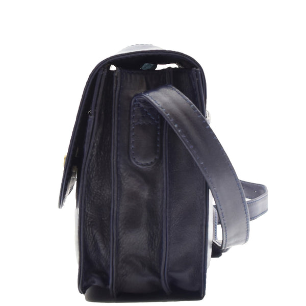 House Of Leather Womens Crossbody Bag Real Leather Messenger Organizer Handbag Alexandria Navy