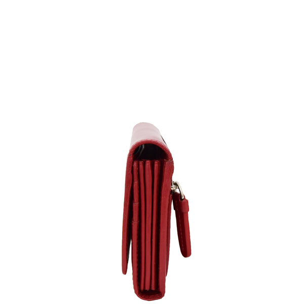 House Of Leather Womens Envelope Style Leather Purse Adelaide Red