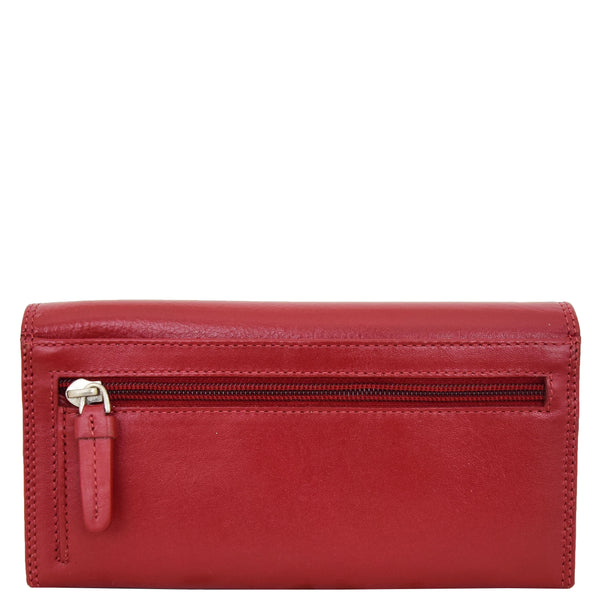 House Of Leather Womens Envelope Style Leather Purse Adelaide Red