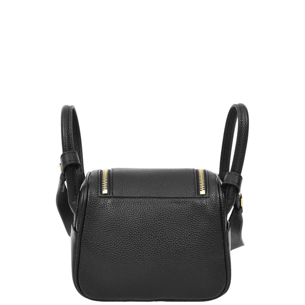 House Of Leather Womens Faux Leather Mini Shoulder Bag Celeste Black