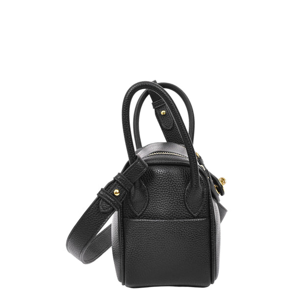 House Of Leather Womens Faux Leather Mini Shoulder Bag Celeste Black