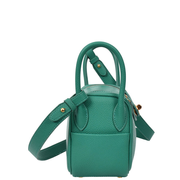 House Of Leather Womens Faux Leather Mini Shoulder Bag Celeste Green