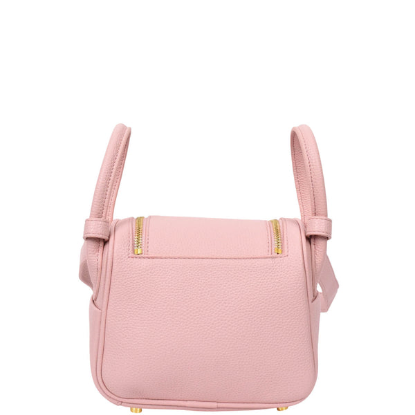 House Of Leather Womens Faux Leather Mini Shoulder Bag Celeste Pink
