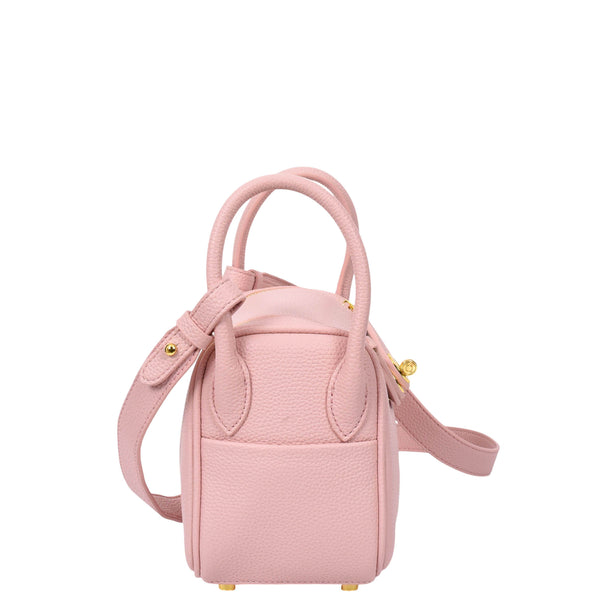 House Of Leather Womens Faux Leather Mini Shoulder Bag Celeste Pink