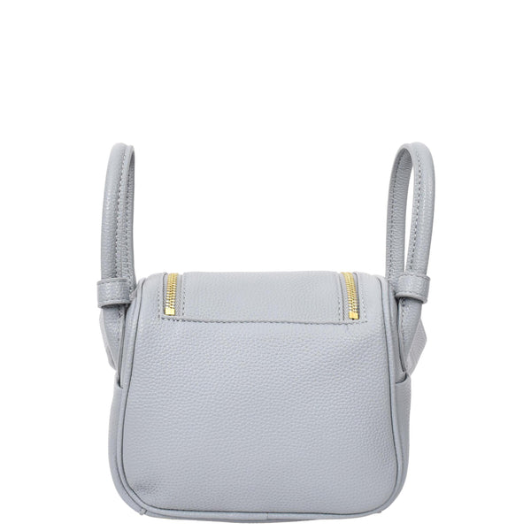 House Of Leather Womens Faux Leather Mini Shoulder Bag Celeste Sky Blue