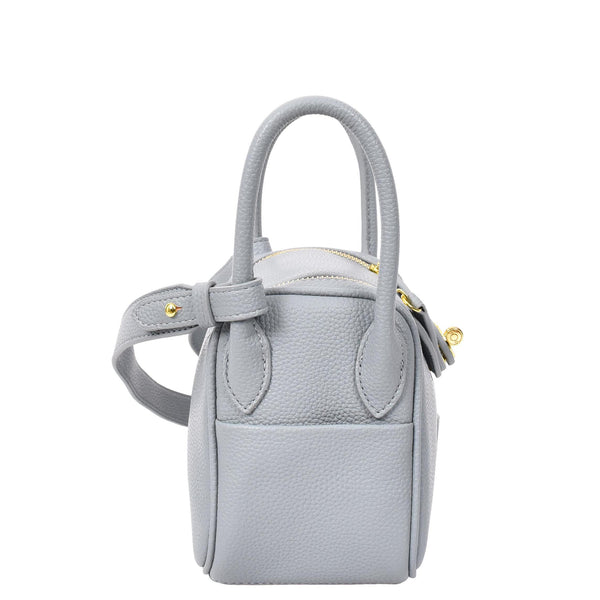 House Of Leather Womens Faux Leather Mini Shoulder Bag Celeste Sky Blue