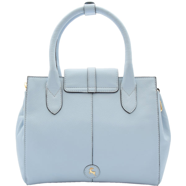 House Of Leather Womens Genuine Leather Organiser Shoulder Hobo Handbag Dress Bag Apolline Sky Blue