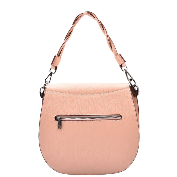 House Of Leather Womens Large Satchel Cross Body Leather Bag Zip Strap Alicia Rose