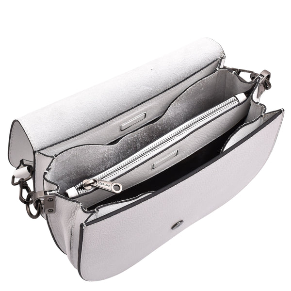 House Of Leather Womens Large Satchel Cross Body Leather Bag Zip Strap Alicia White