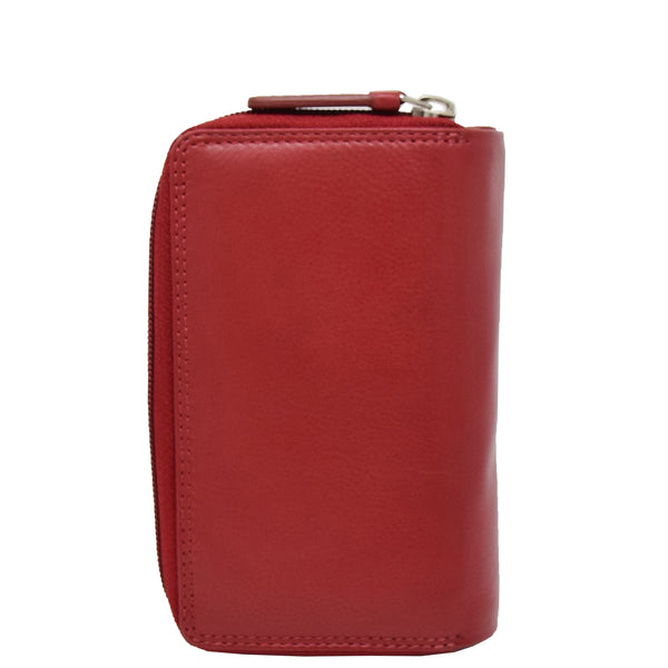 House Of Leather Womens Leather Booklet Style Purse Dublin Red