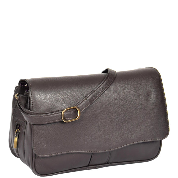 house of leather Womens Leather Classic Organiser Bag Matilda Brown