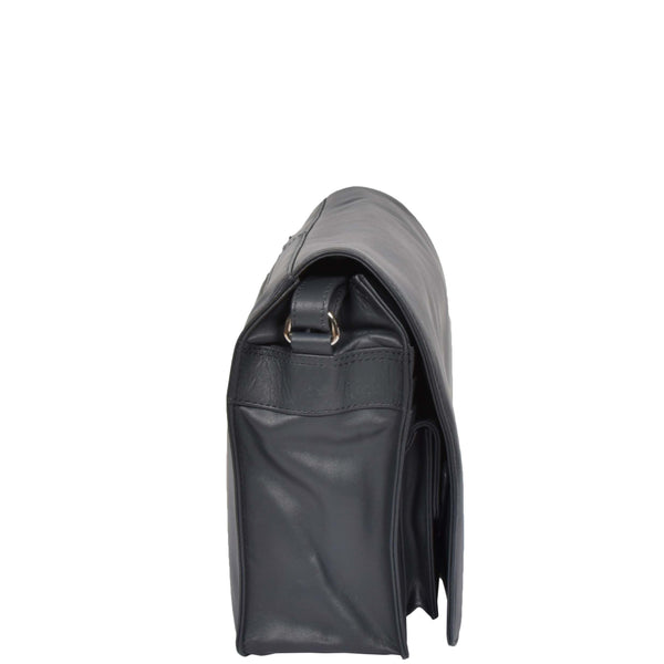 House Of Leather Womens Leather Cross Body Bag Puerto Rico Blue