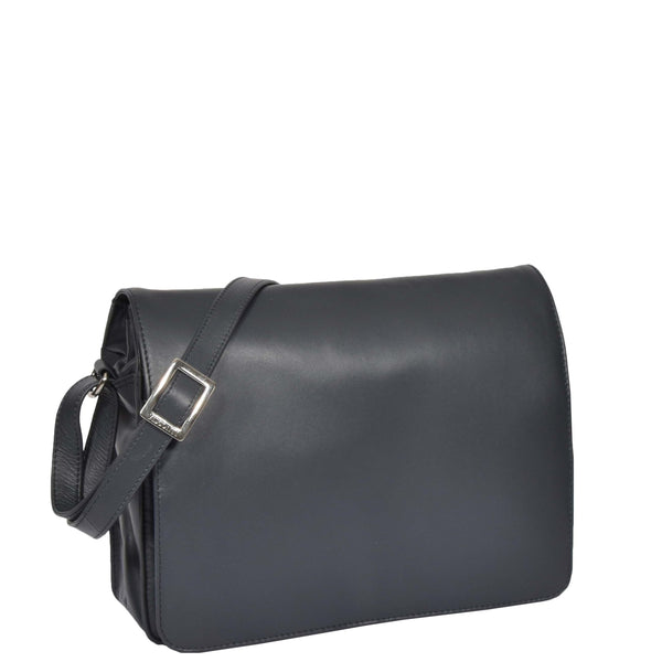 house of leather Womens Leather Cross Body Bag Puerto Rico Blue