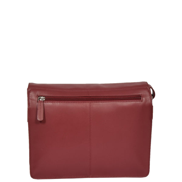 House Of Leather Womens Leather Cross Body Bag Puerto Rico Red