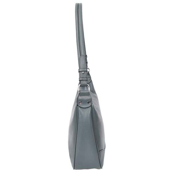 House Of Leather Womens Leather Hobo Style Shoulder Bag Daphne Teal