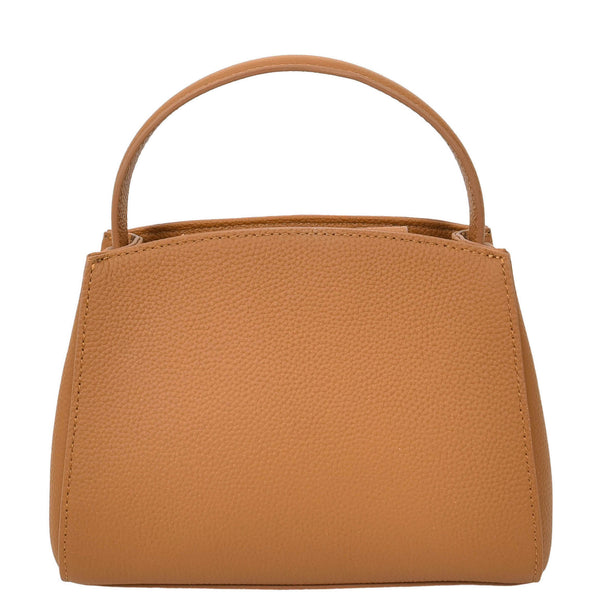 House Of Leather Womens Leather Top Handle Small Bag Lydia Tan