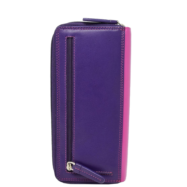 House Of Leather Womens Multi Colour Large Leather Purse Calgary Berry