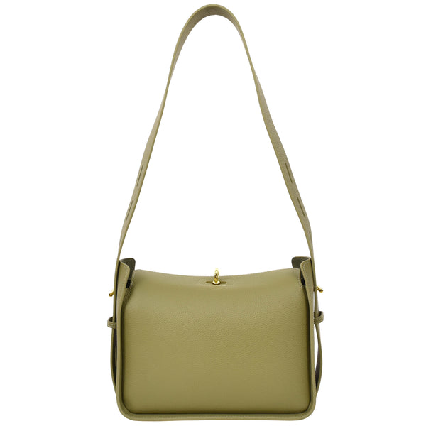 House Of Leather Womens Real Leather Classic Shoulder Bag Penelope Olive