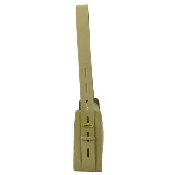 House Of Leather Womens Real Leather Classic Shoulder Bag Penelope Olive