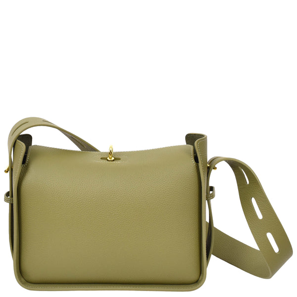 house of leather Womens Real Leather Classic Shoulder Bag Penelope Olive