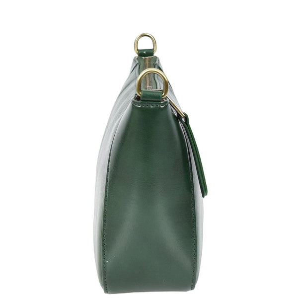 House Of Leather Womens Real Leather Cross Body Bag Small Size Sling Pouch Catherine Green
