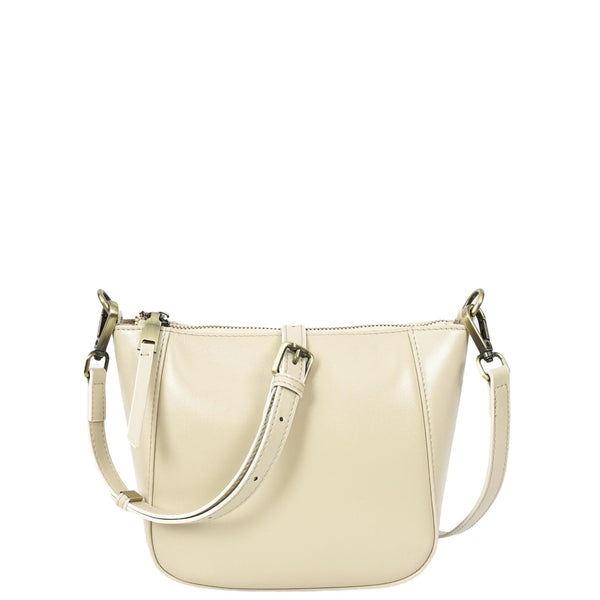 house of leather Womens Real Leather Cross Body Bag Small Size Sling Pouch Catherine White