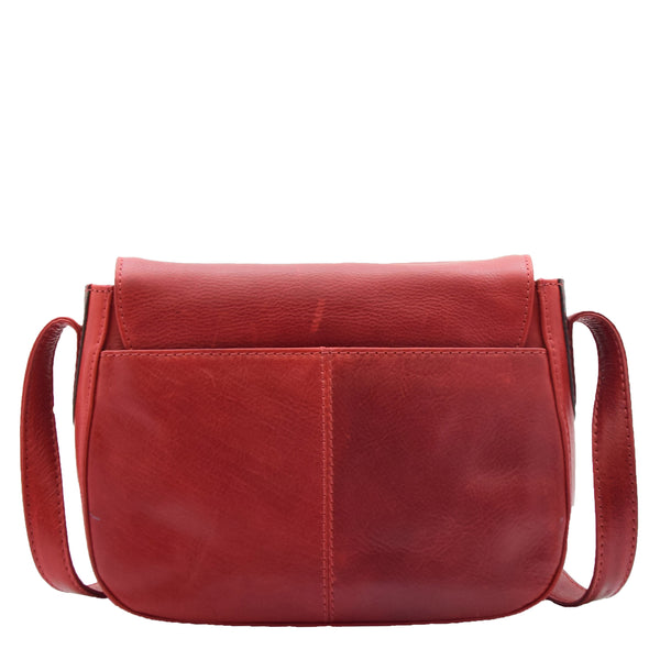 House Of Leather Womens Real Leather Cross Body Shoulder Bag Saint Lucia Bordeaux