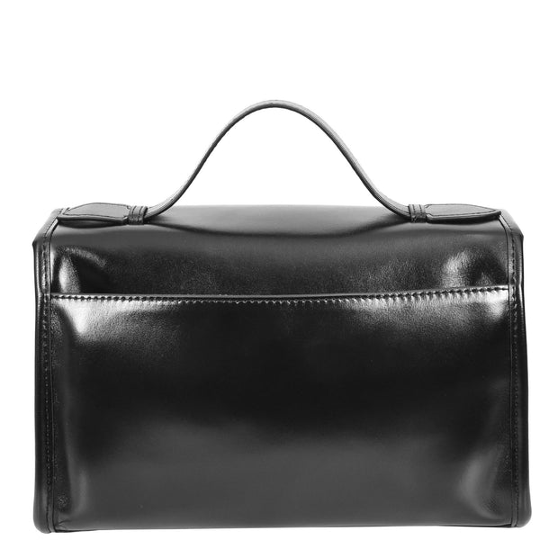 House Of Leather Womens Real Leather Handbag Small Cross Body Shoulder Bag Havana Black