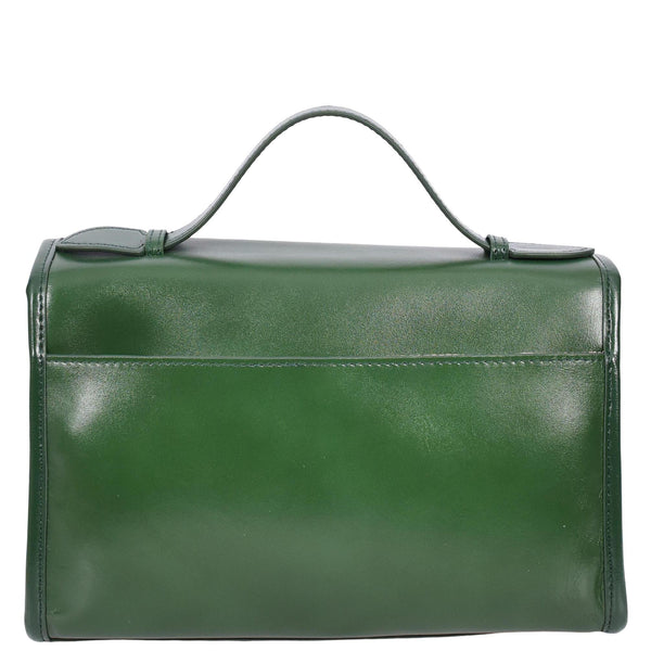 House Of Leather Womens Real Leather Handbag Small Cross Body Shoulder Bag Havana Green