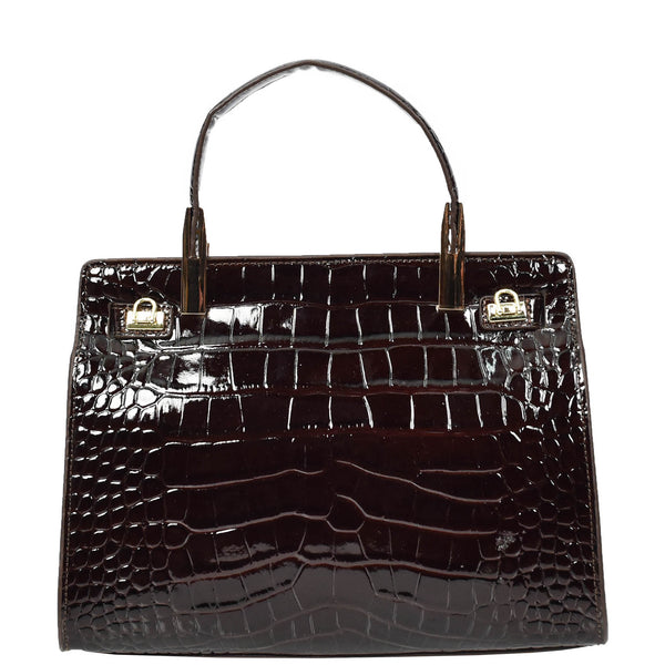 House Of Leather Womens Real Leather Handbag Small Organiser Top-Handle Handbag Camille Brown