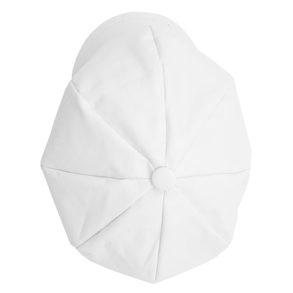 House Of Leather Womens Real Leather Peaked Beret Cap Ballon White