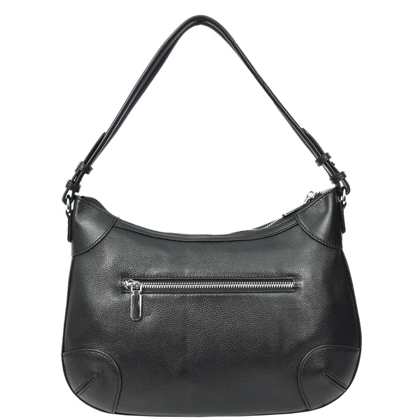 House Of Leather Womens Real Leather Shoulder Bag Classic Cross Body Design Josephine Black