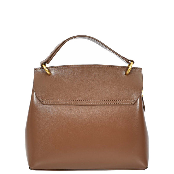 House Of Leather Womens Real Leather Small Handbag Gabriella Khaki