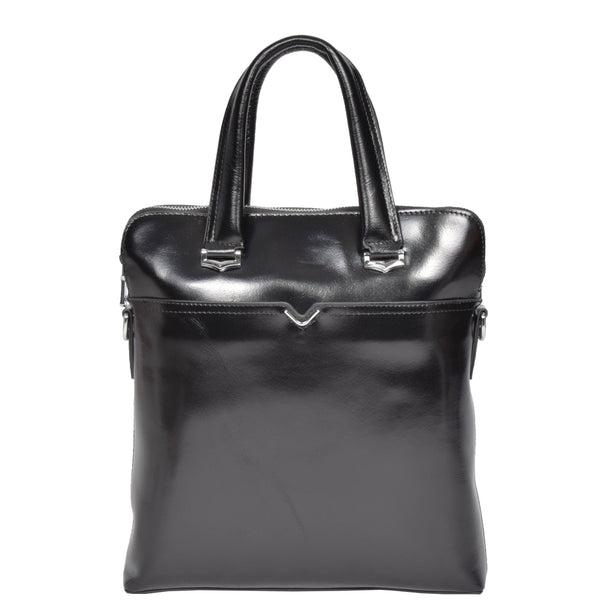 House Of Leather Womens Slimline Organiser Shoulder Bag H9811 Black