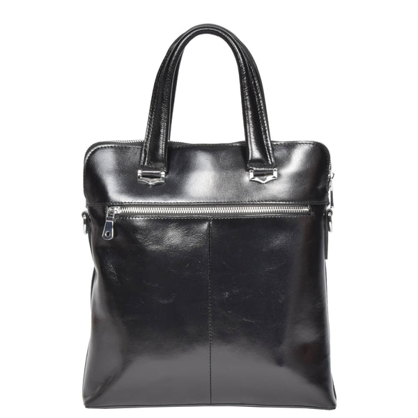 House Of Leather Womens Slimline Organiser Shoulder Bag H9811 Black