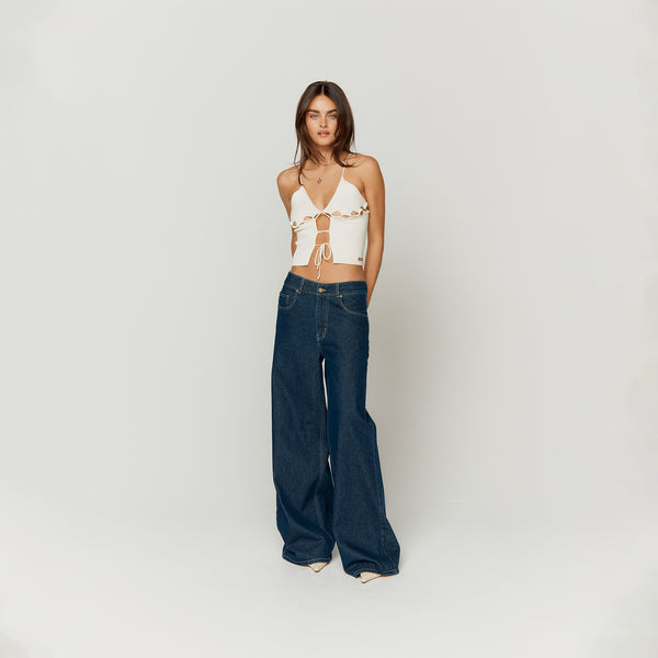 House Of Sunny CLASSIC INDIGO WIDE LEG DENIM